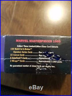 1995 unopened Marvel Masterpieces Card Set Wax Pack Box Comic Masterpiece