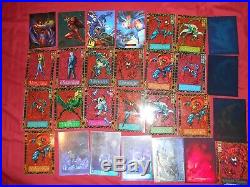 1996-90 CARD HUGE INSERT CHASE LOT MARVEL MASTERPIECES, FLAIR, SPIDERMAN, XMen NM/M