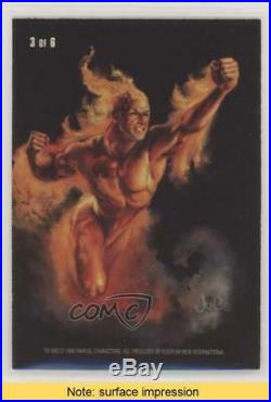 1996 Fleer Marvel Masterpieces Double Impact #3 Rogue Human Torch READ Card 7xr
