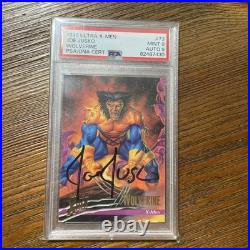 1996 Fleer Ultra X-Men #73 Wolverine PSA 9 Joe Jusko AUTO 9 Deadpool back