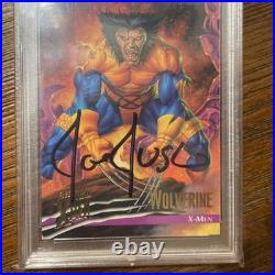 1996 Fleer Ultra X-Men #73 Wolverine PSA 9 Joe Jusko AUTO 9 Deadpool back