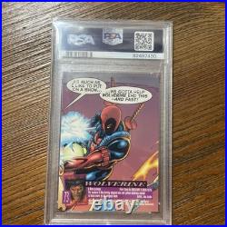 1996 Fleer Ultra X-Men #73 Wolverine PSA 9 Joe Jusko AUTO 9 Deadpool back