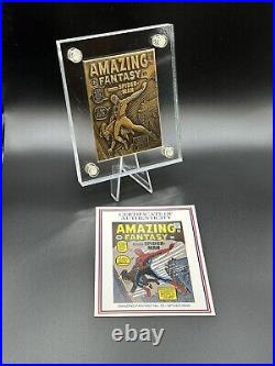 1996 Marvel Classic Spider-Man Highland Mint Card With COA & Case! BRONZE 577/2500