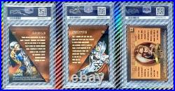 1996 Marvel Masterpieces #55-CablePSA 8, #56-StryfePSA 7, #57-GenesisPSA 7