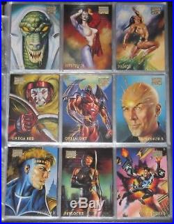 1996 Marvel Masterpieces BASE Set of 100 Cards NM/M Vallejo, Bell RARE