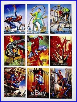 1996 Marvel Masterpieces COMPLETE Base Set 100 Cards PLUS Gallery Double Impacts