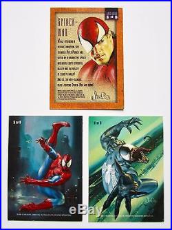 1996 Marvel Masterpieces COMPLETE Base Set 100 Cards PLUS Gallery Double Impacts