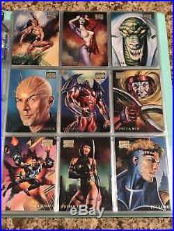 1996 Marvel Masterpieces Complete Base And Gold Gallery Set Mint RARE