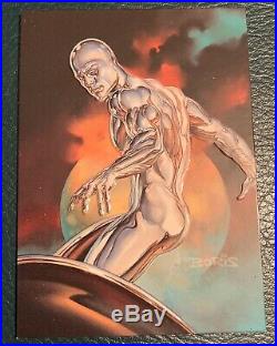 1996 Marvel Masterpieces DOUBLE IMPACT CARD #4 Captain America/Silver Surfer