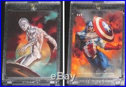 1996 Marvel Masterpieces DOUBLE IMPACT Captain America/Silver Surfer #4 Card