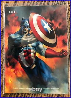 1996 Marvel Masterpieces Double Impact #4 Silver Surfer/ Captain America