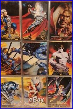 1996 Marvel Masterpieces Fleer Skybox card base set, double impact + gold cards