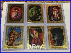 1996 Marvel Masterpieces GOLD GALLERY COMPLETE SET MINT