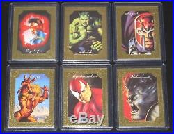 1996 Marvel Masterpieces GOLD GALLERY/FRAME Insert Set of 6 Cards NM/M, X-Men