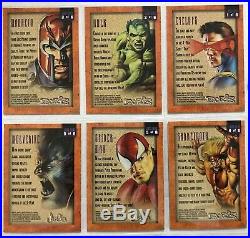 1996 Marvel Masterpieces Gold Gallery Chase Card Set Cards #1-6! NM