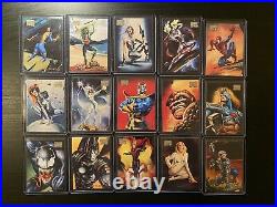 1996 Marvel Masterpieces Trading Cards COMPLETE BASE SET, #1-100 NM/M Fleer