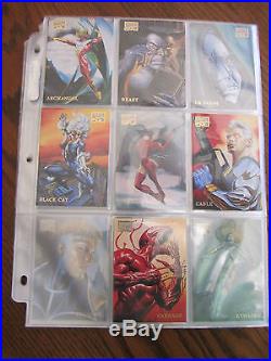1996 Marvel Masterpieces Trading Cards Gallery Set Double Impact