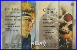 1996 Marvel Masterpieces Uncut 2-Card Promo/Panel/Sheet Ghost Rider/Psi-Lord