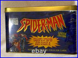 1996 Marvel Spider-Man LE Metallic Impressions Collector Cards Tin SEALED