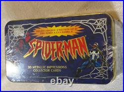 1996 Marvel Spider-Man LE Metallic Impressions Collector Cards Tin SEALED