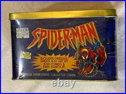 1996 Marvel Spider-Man LE Metallic Impressions Collector Cards Tin SEALED