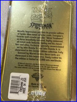 1996 Marvel Spider-Man LE Metallic Impressions Collector Cards Tin SEALED