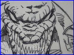 1997 Fleer Ultra Marvel Spider-Man FUSM Mike Deodato Jr. Sketchagraph The Lizard