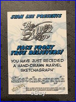 1998 SkyBox Marvel The Silver Age Original Sketch Card Sketchagraph John Romita