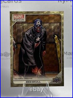 1/1 Red Skull 2023 Upper Deck Marvel Platinum #173 Golden Treasures Parallel