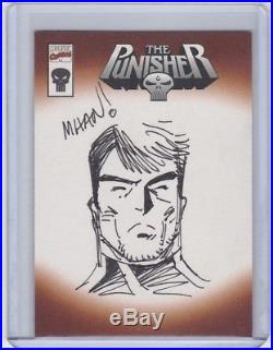 2001 Marvel Legends Punisher CUSTOM COVERS SKETCH Card Pop Mhan NM/M RARE
