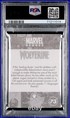 2008 Marvel Heroes Stickers 73 Wolverine PSA 10. Pop 5