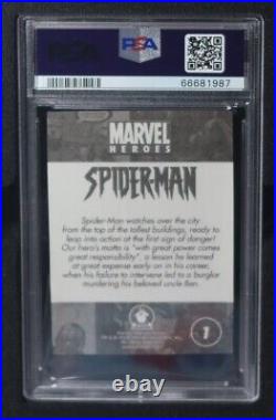 2008 Marvel Heroes Stickers SPIDER-MAN #1 PSA 10 GEM MINT