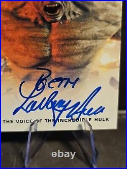 2008 Marvel Incredible Hulk 3-Set Incentive Lou Ferrigno as Voice On Card Auto