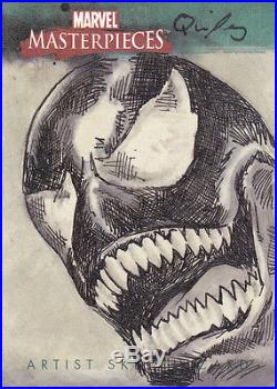 2008 Marvel Masterpieces Series 3 Venom Color Sketch Card By Quiley So Awesome