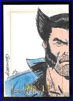 2008 Rittenhouse Archives Marvel Sketch Card Wolverine SketchaFEX Hand Drawn