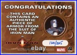 2008 Rittenhouse Marvel Iron Man Mark I 1 Armor Prop Relic Card #d 120/225