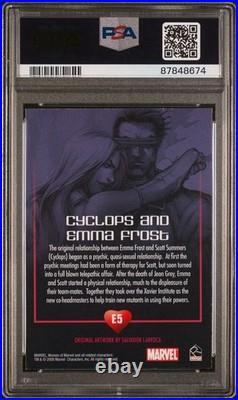 2008 Rittenhouse Women Of Marvel Embrace E5 Cyclops/emma Frost Psa 9 Pop 1