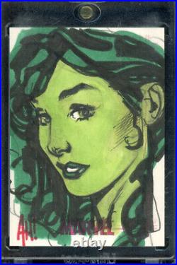 2008 Rittenhouse Women of Marvel SketcheFEX Sketch Card Adam Hughes She-Hulk