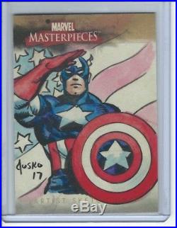 2008 Upper Deck Marvel Masterpieces Captain America SKETCH by Joe Jusko #1/1 AP