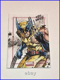 2011 Marvel Universe Rittenhouse artist sketch card Wolverine by Eddie Wagner