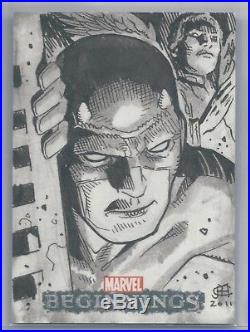 2011 Ud Marvel Beginnings Series 1 Jim Cheung Sketch Card Of Daredevil Rare