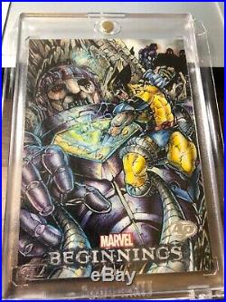 2012 Marvel Beginnings 2 Sketch Wolverine by Danny Kuang Awesome Detail