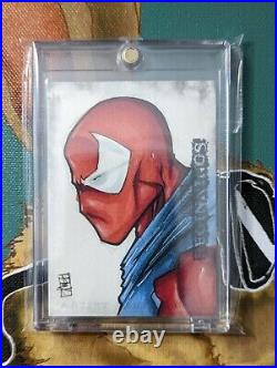 2012 Marvel Beginnings Scarlet Spider Spider-Man 1/1 Sketch Artist Card Rare SP