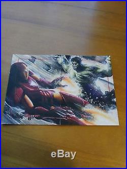 2012 Marvel Greatest Battles Glebe 1 of 1 Sketch Card RARE WOW! Hulk vs Ironman