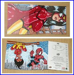 2012 Marvel Premier double hinged 5-sketch panel card artist unknown SPIDER-MAN