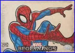 2012 UD Marvel Beginnings SPIDER-MAN Sketch Card Jason Saldajeno ARTIST PROOF