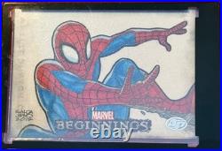 2012 UD Marvel Beginnings SPIDER-MAN Sketch Card Jason Saldajeno ARTIST PROOF