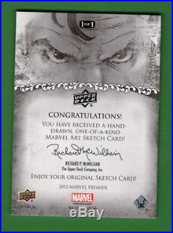 2012 Upper Deck Marvel Premier STUART SAYGER Punisher Sketch Card