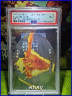 2013 MARVEL FLEER RETRO Ti-22 Human Torch PSA 9 MINT