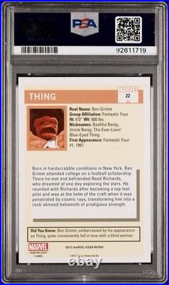 2013 Marvel Fleer Retro 1990 Marvel Universe #22 Thing PSA 9? VHTF? POP 11/0^